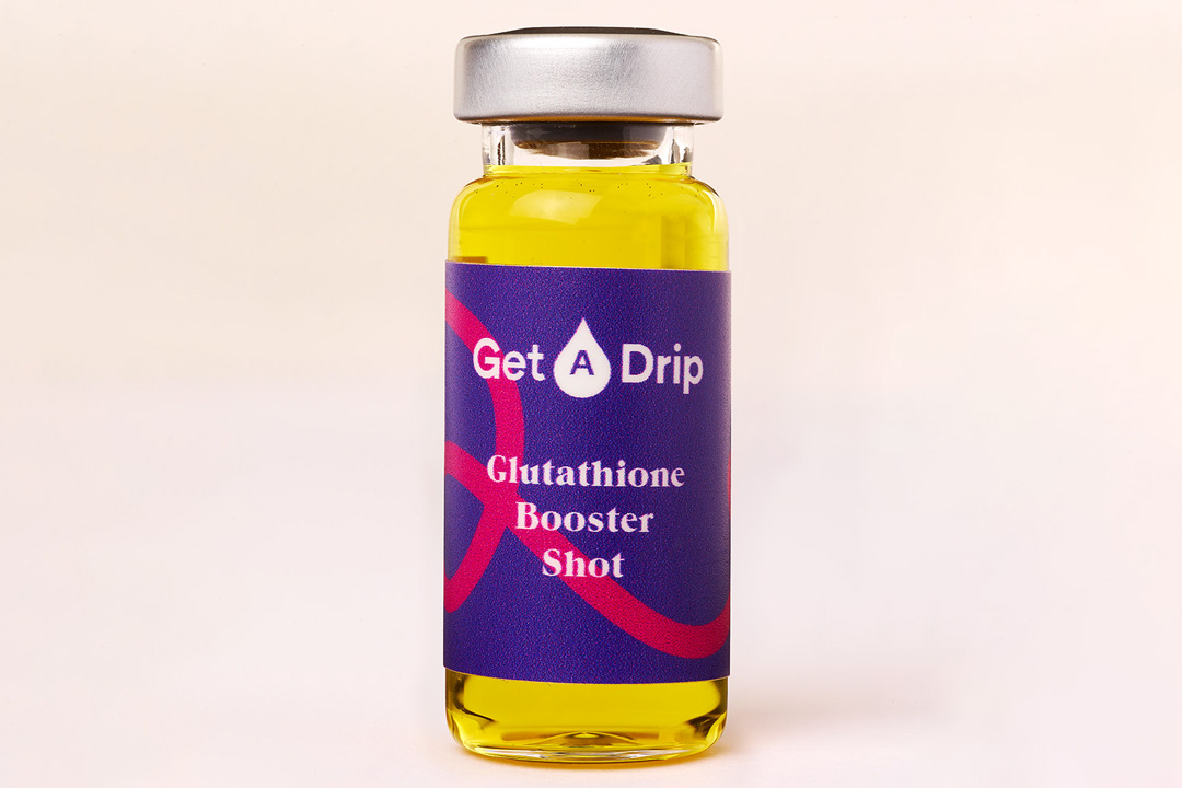 Glutathione Booster Shot with clear background